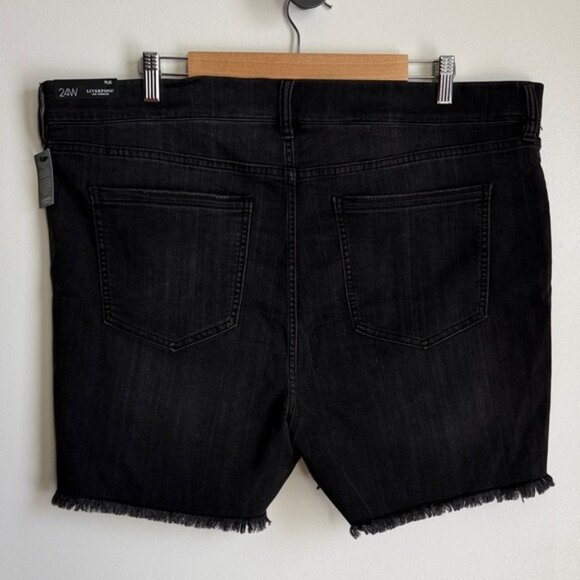 Liverpool Gia Glider Pull ON Charcoal Jean Shorts - 24W - Picture 3 of 6